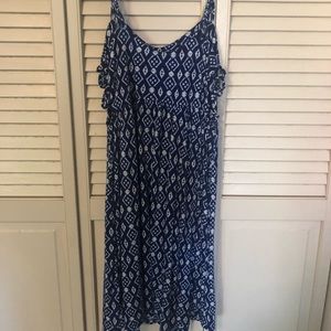 Blue and White patterned dress